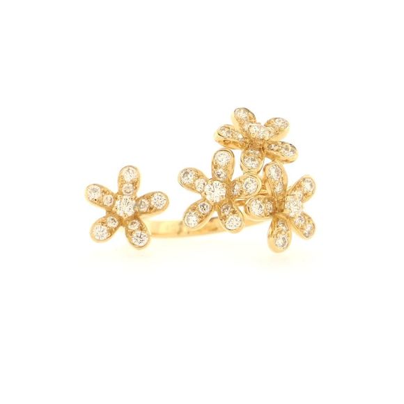 Van Cleef & Arpels Jewelry - Van Cleef & Arpels Socrate Between the Finger Ring 18K Yellow Gold and Diamonds